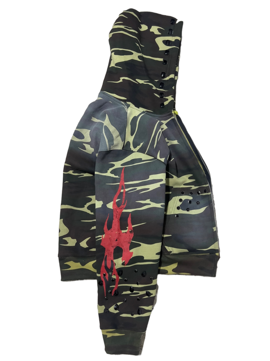 CAMO FLAMES HOODIE