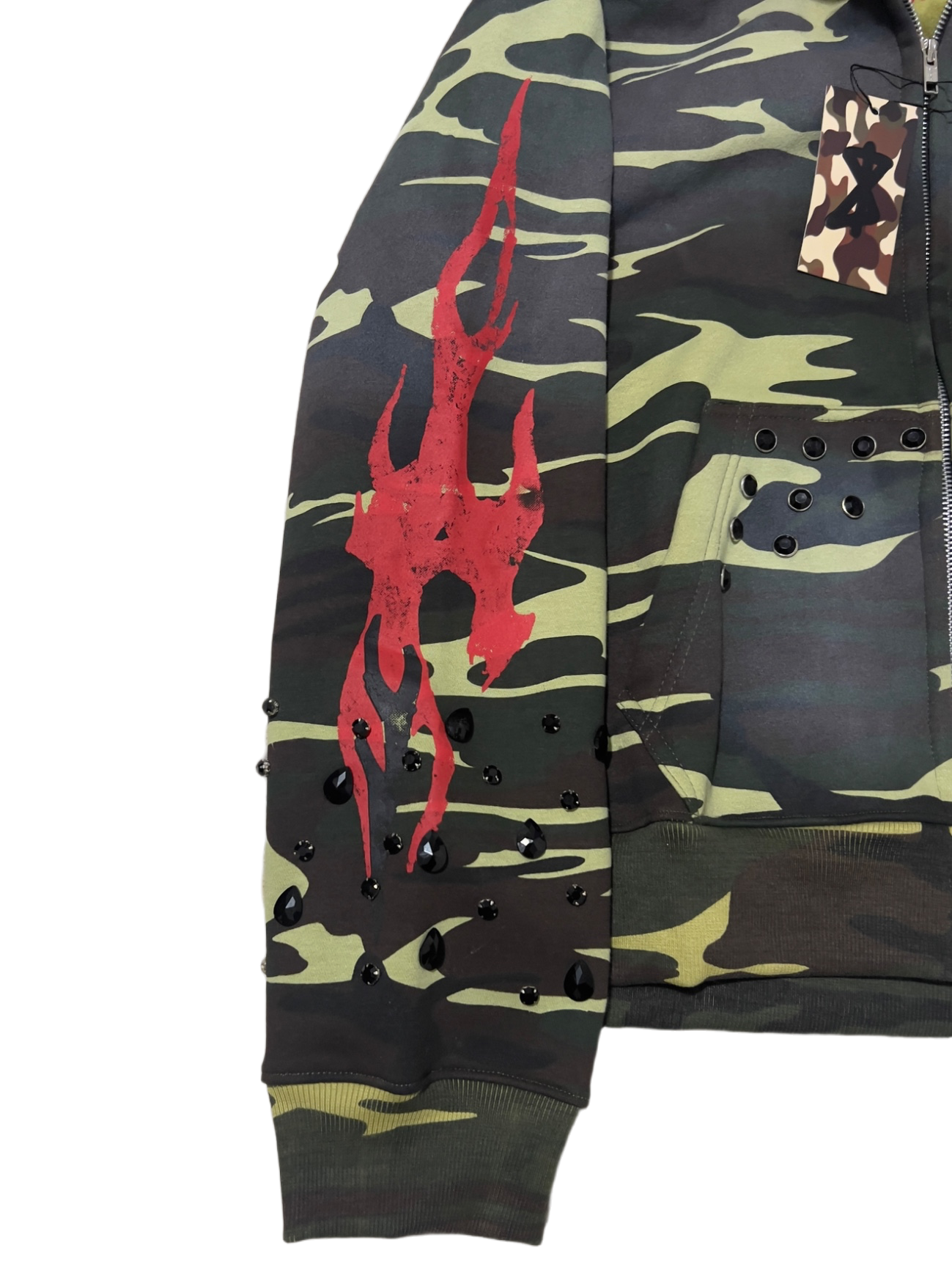 CAMO FLAMES HOODIE