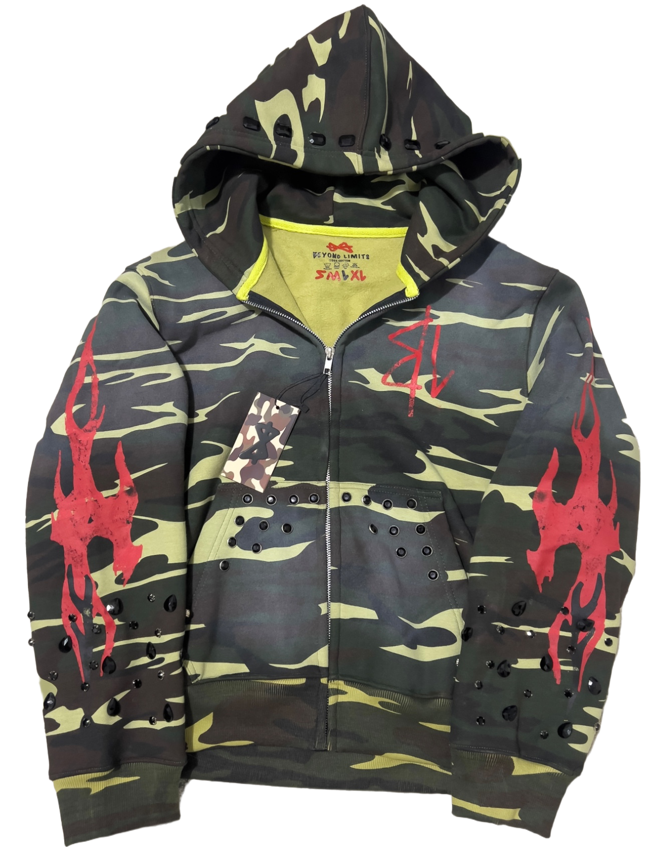 CAMO FLAMES HOODIE